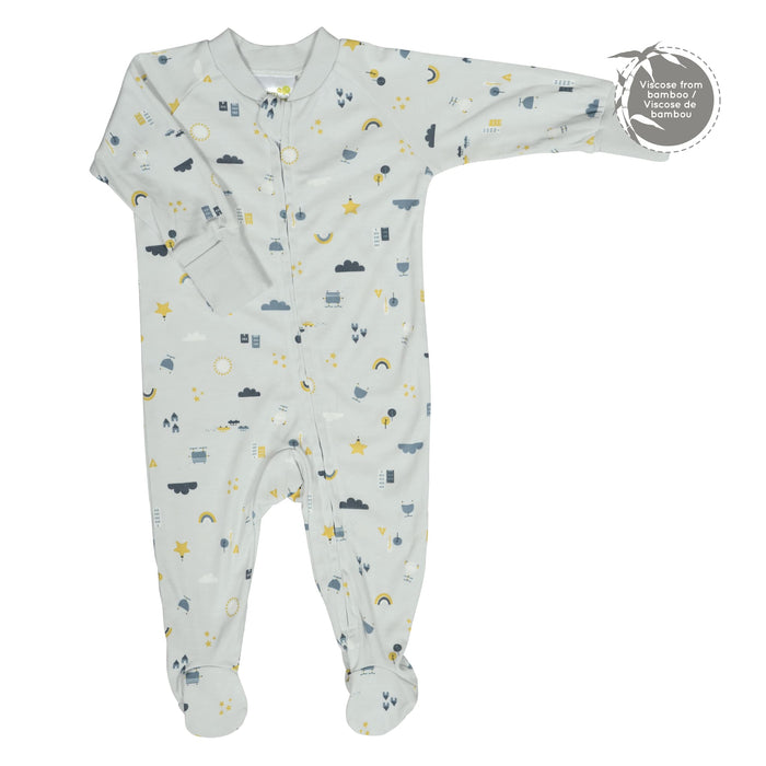 Pyjama pour bébé 1 pièce en bambou Perlimpinpin - Ville