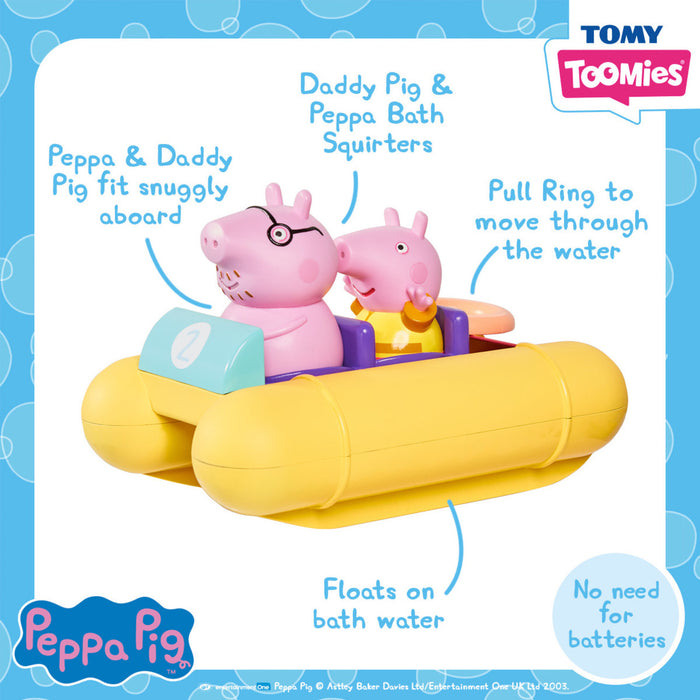 Pédalo jouet de bain à tirer Peppa Pig de Tomy Toomies (18m+)