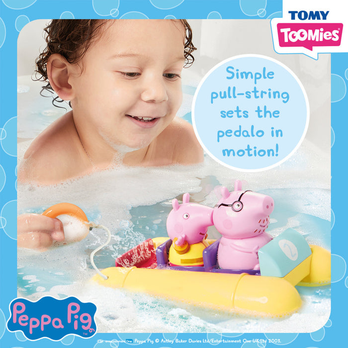 Pédalo jouet de bain à tirer Peppa Pig de Tomy Toomies (18m+)