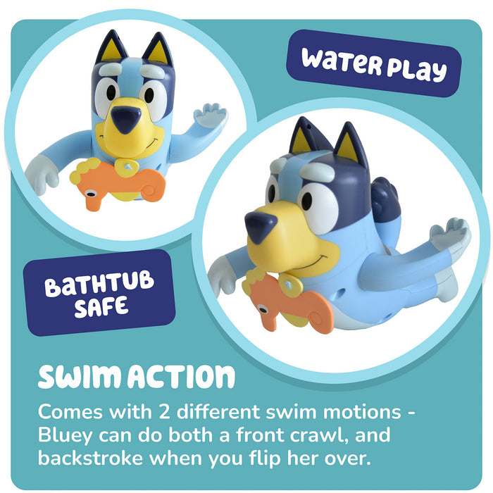 Tomy Toomies Swimming Bluey Bath Toy with Seahorse