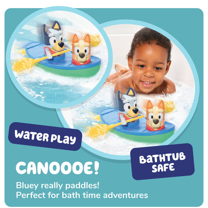 Jouet de bain canoë à tirer Bluey de Tomy Toomies 