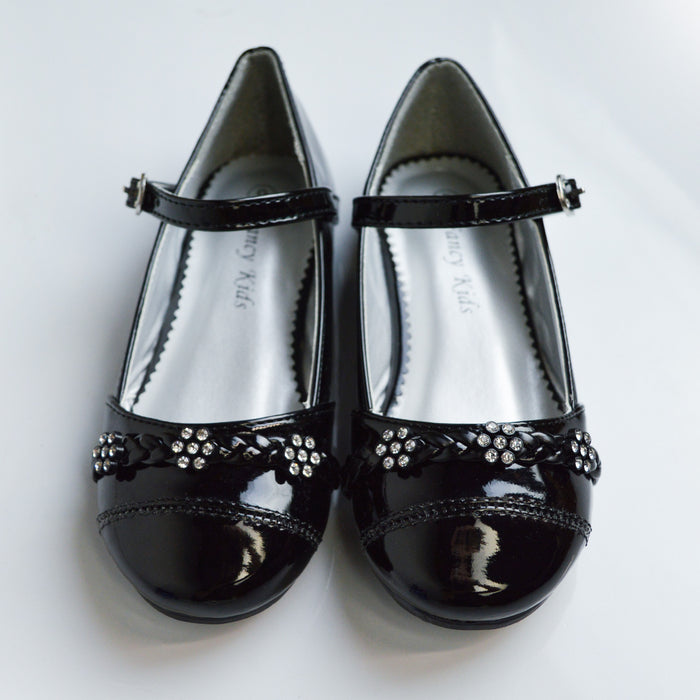 Elegant Mary Jane Girls Dress Shoes in Black, Ivory, Silver, and White - Baby, Toddler & Kids Sizes