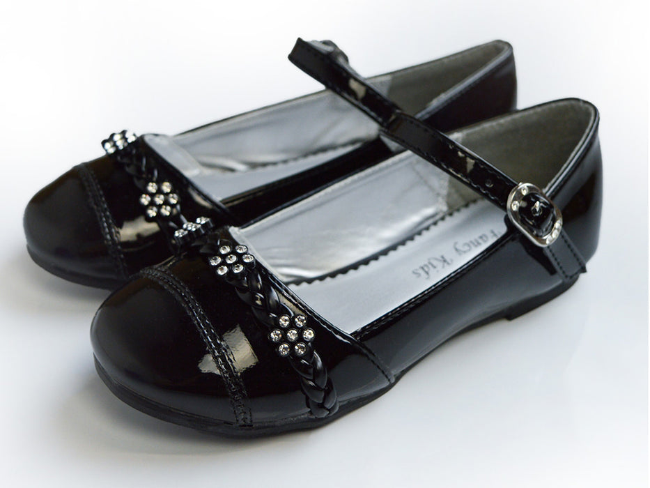 Elegant Mary Jane Girls Dress Shoes in Black, Ivory, Silver, and White - Baby, Toddler & Kids Sizes