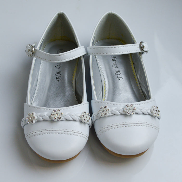 Elegant Mary Jane Girls Dress Shoes in Black, Ivory, Silver, and White - Baby, Toddler & Kids Sizes