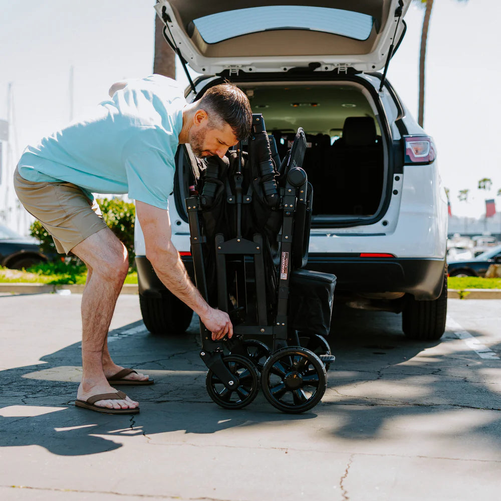 Wonderfold W4 ELITE Push Quad Stroller Wagon