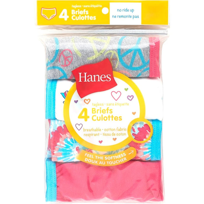 Hanes Girls Assorted Tagless ComfortSoft Briefs - 4pk