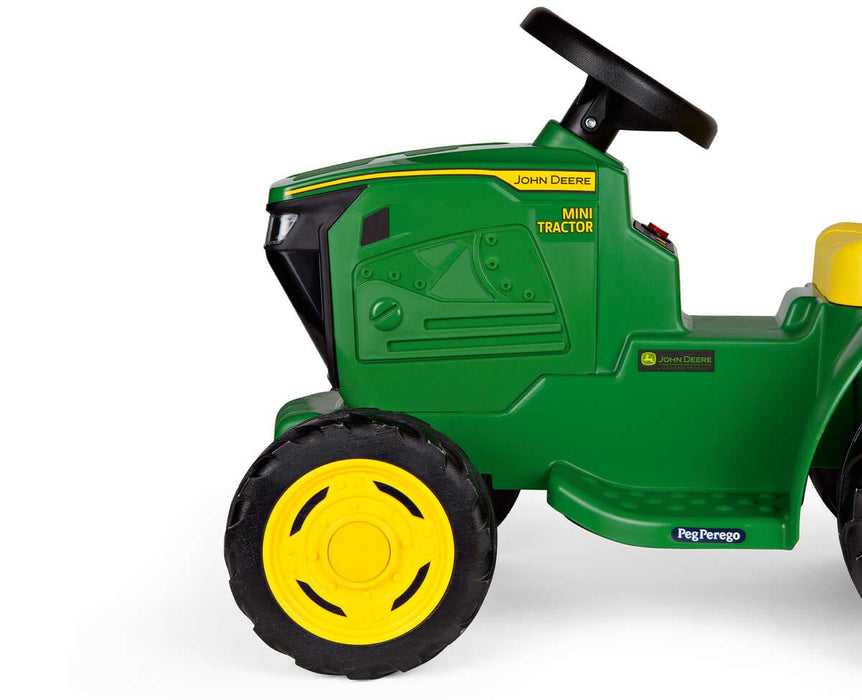 Peg Perego Toddler John Deere Mini Tractor - 6 Volt Dual Drive Axle - Green