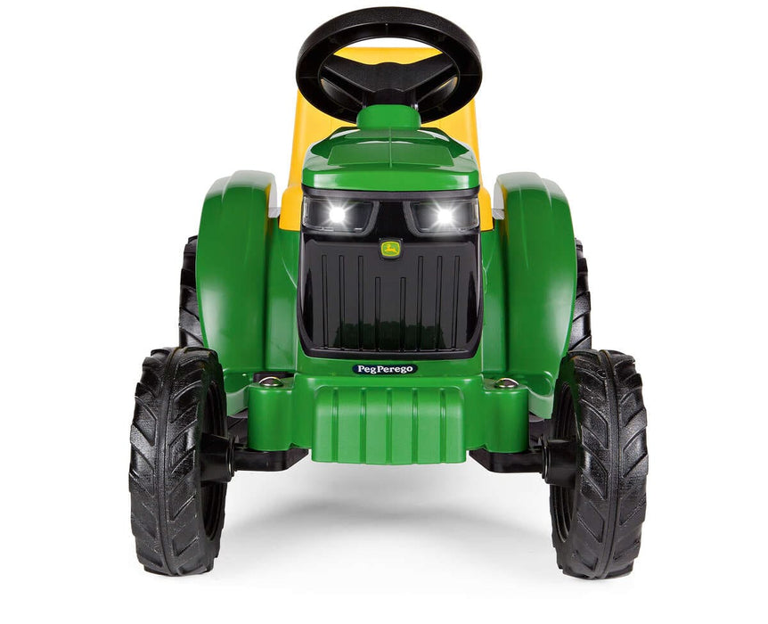 Peg Perego Toddler John Deere Mini Tractor - 6 Volt Dual Drive Axle - Green