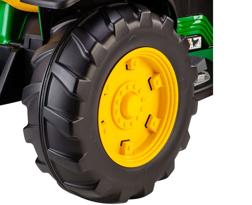 Peg Perego Tracteur-chargeur J.D. pour enfants - 12 volts haute performance - Vert