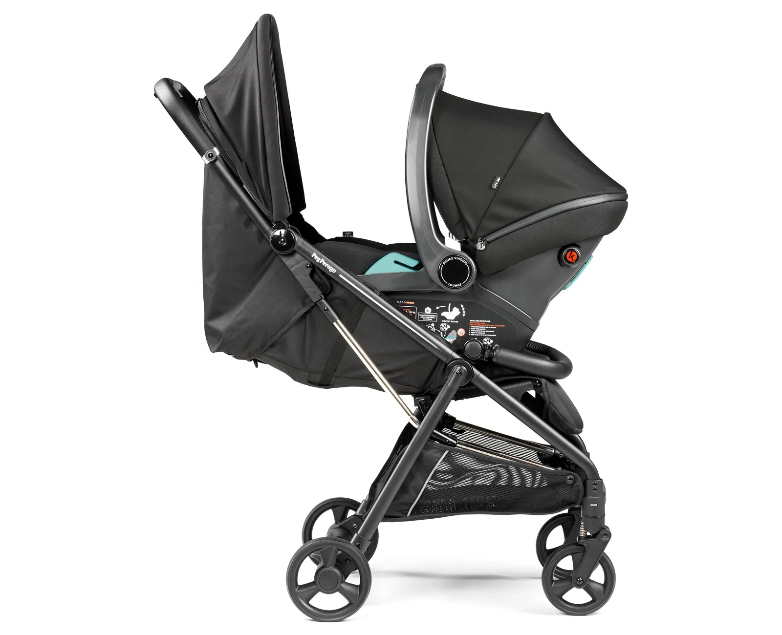 Peg Perego Selfie Plus Compact Stroller - Metal