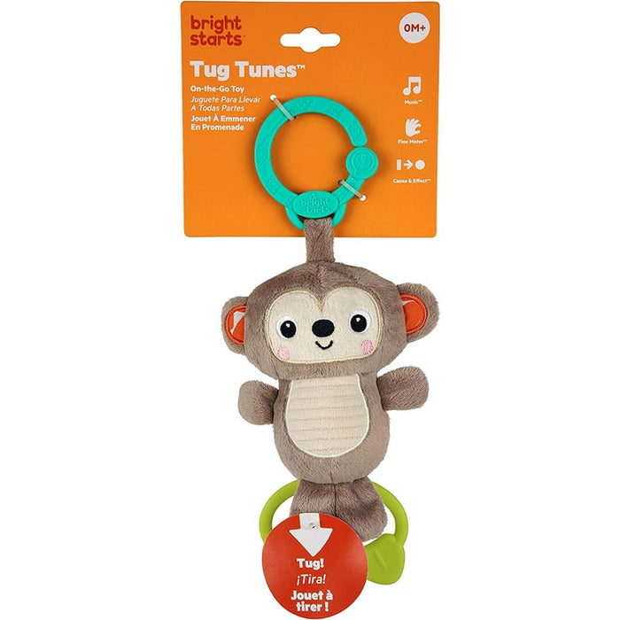 Petit singe jouet Tug Tunes à trimbaler d'Ingenuity by Bright Starts pour bébé