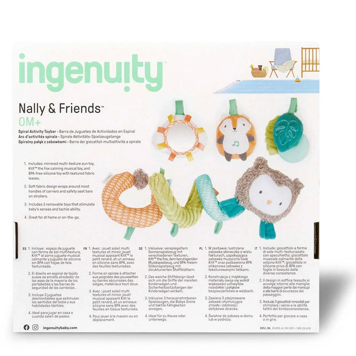 Ingenuity Nally and Friends Spiral Baby Activity Toy Bar
