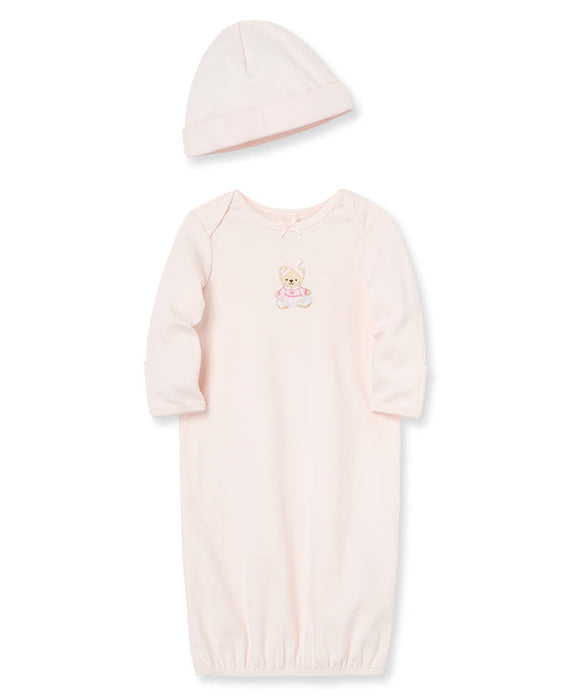 Little Me Pyjama et bonnet ours rose