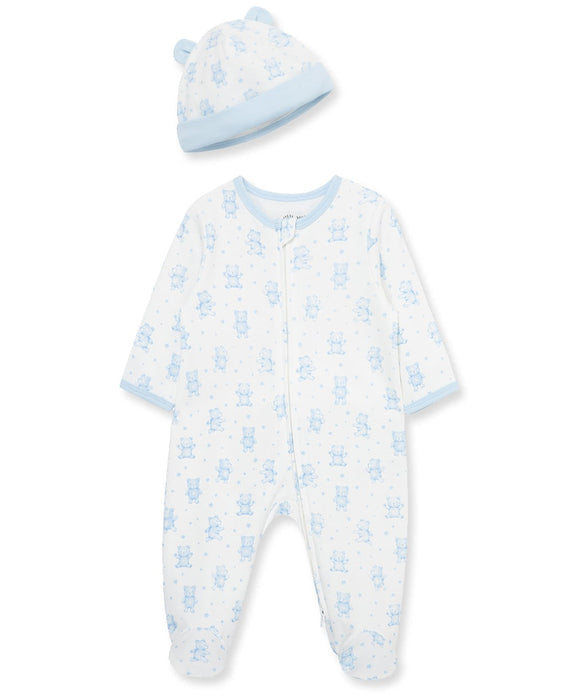 Ensemble pyjama Ourson avec fermeture éclair et bonnet Little Me Baby