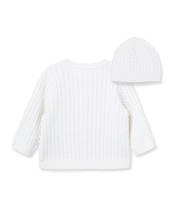 Pull et bonnet blancs Little Me