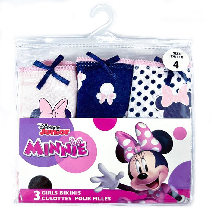 Jellifish Sous-vêtements Minnie Mouse de Disney pour filles - Pqt de 3