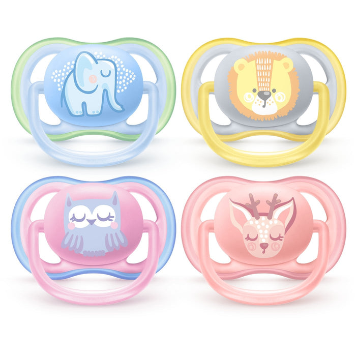 Philips Avent Ultra Air Pacifiers with Animals 0-6m - Pack of 2