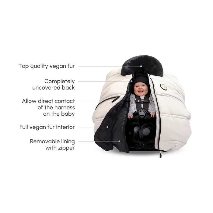 Petit Coulou 3 Seasons Car Seat Cover & Insulated Backing - Luxury Set