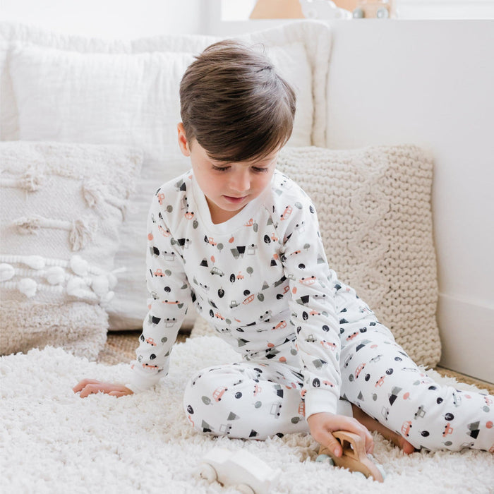 Pyjama pour bébé 2 pièces en bambou Perlimpinpin - Voitures