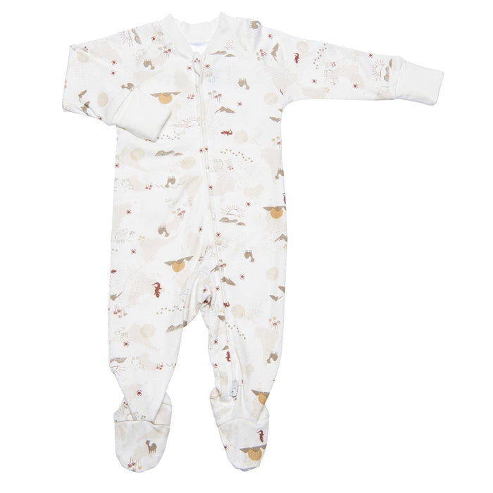 Pyjama pour bébé 1 pièce en bambou Perlimpinpin - Désert
