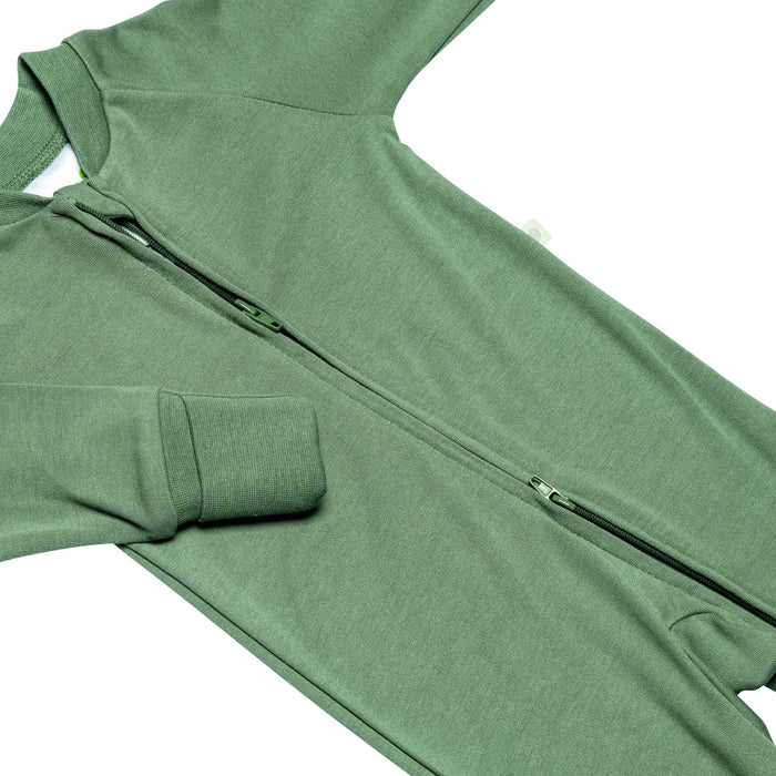 Pyjama pour bébé 1 pièce en bambou Perlimpinpin - Vert chasseur