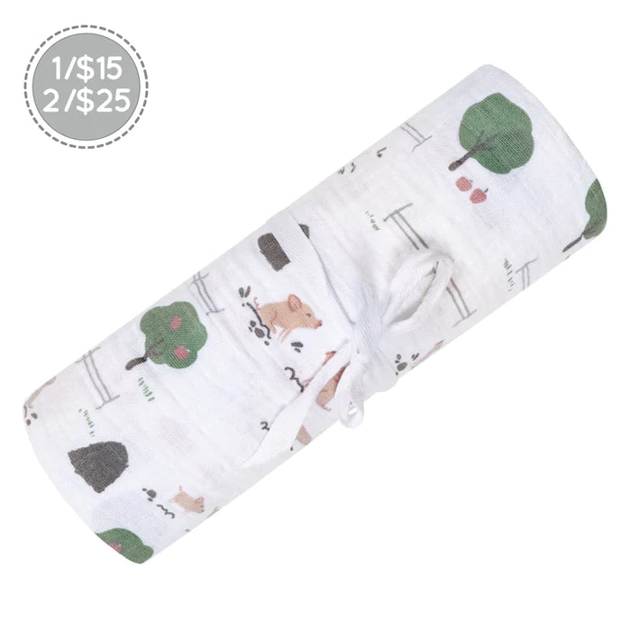 Perlimpinpin Cotton Muslin Swaddle Baby Blankets - MS35O