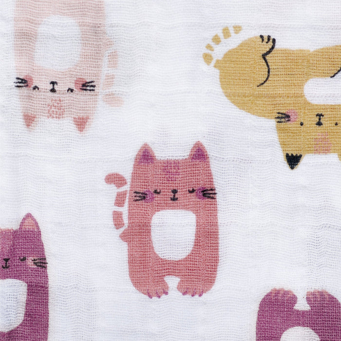 Perlimpinpin Cotton Muslin Baby Sleep Bag - Cats (0.7 tog)