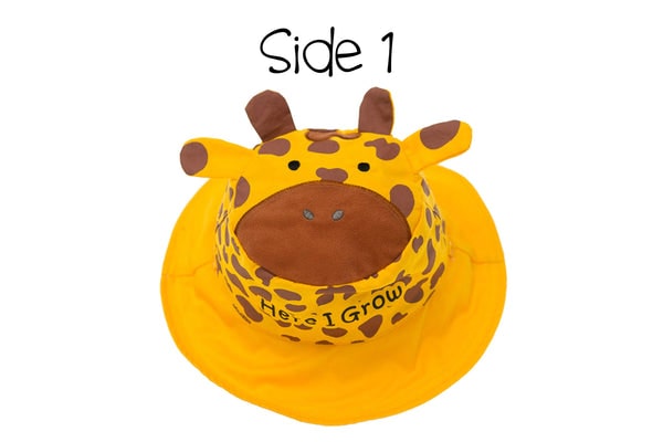 FlapJack Kids UPF50+ Reversible Sun Hat Giraffe / Zebra