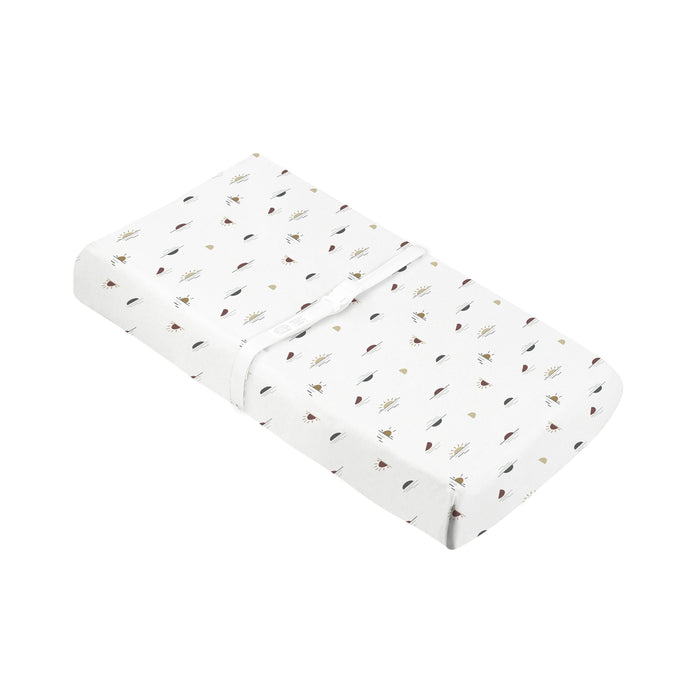 Kushies Percale Changing Pad Cover w-Slits for Safety Straps - Sun
