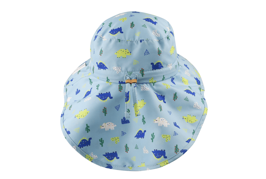 FlapJack Kids UPF50+ Sun Hat with Neck Cape - Dinosaur