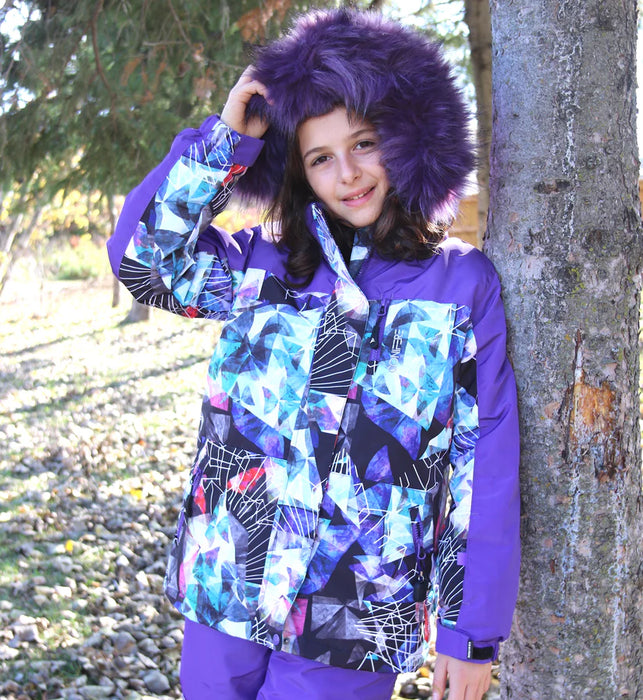 Conifere TAKLA - Girls Kaleidoscope Snowsuit - (Sizes 7 & 10)