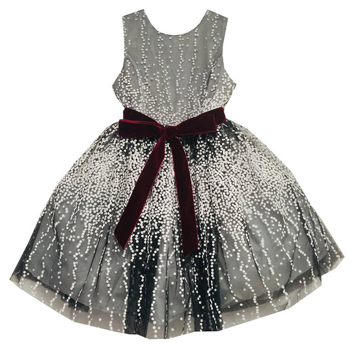 Jo-Ella Monalisa Cascading Glitter Tulle Dress