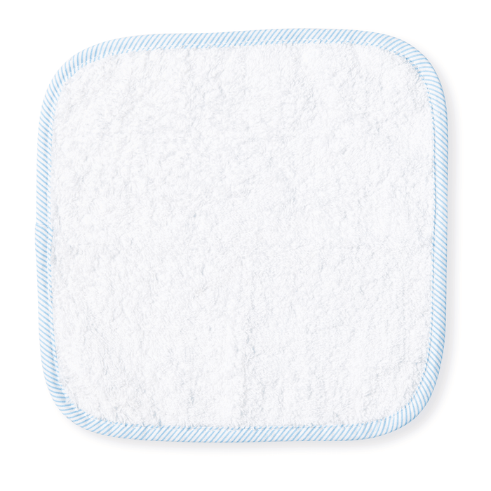 Baby Mode Signature - Baby Mode Signature Solid Washcloth with Striped Trim