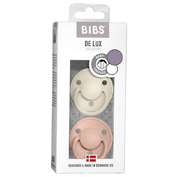 Bibs® - Bibs De Lux Natural Rubber Pacifiers - 2 Pack