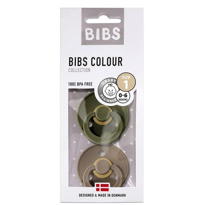 Bibs® - Bibs Original Natural Rubber Pacifiers - 2 Pack - 2 Colors