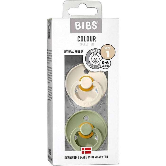 Bibs® - Bibs Original Natural Rubber Pacifiers - 2 Pack - 2 Colors