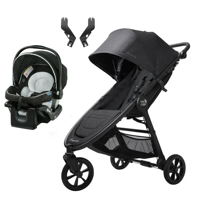 Baby Jogger City Mini GT2 Single Stroller & Graco SnugRide 35 Lite LX Infant Car Seat