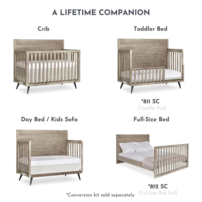 Lit de bébé convertible 4 en 1 Dream On Me Evolur Stilnovo Mid Century