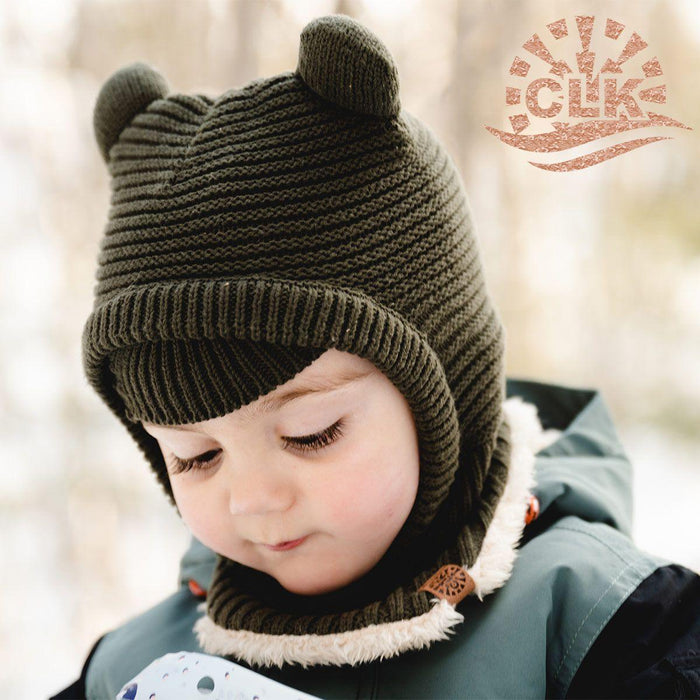 CaliKids® - CaliKids® Cotton Knit Bear Balaclava