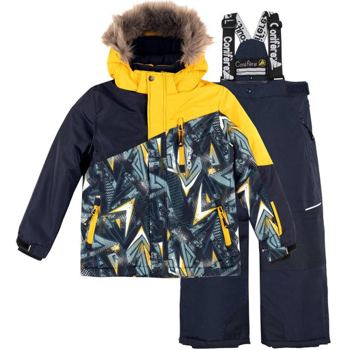 Conifere - Conifere TRIGLAV - Toddler Boys Gold/Navy Snowsuit Set