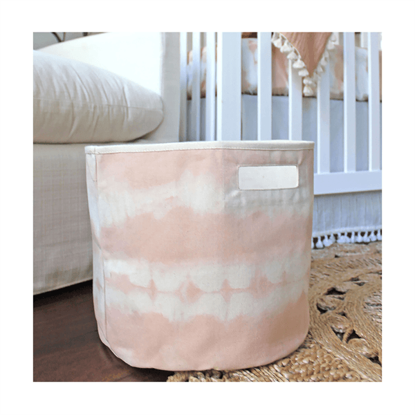 Crane - Crane Parker Baby & Kids Room Storage Bin - Tie-Dye Pink