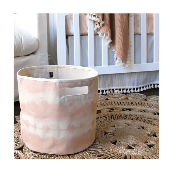 Crane - Crane Parker Baby & Kids Room Storage Bin - Tie-Dye Pink