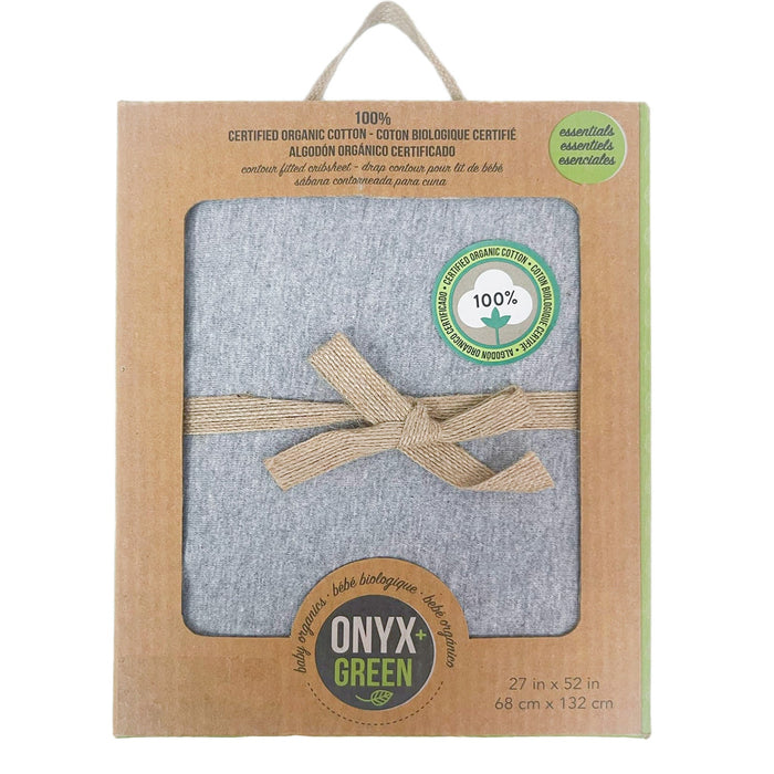 Drap de lit pour bébé biologique Onyx & Green