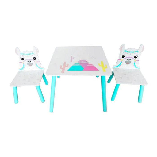 Danawares - Danawares Llama Square Table With 2 Chairs