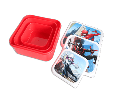 Danawares - Danawares Spiderman Square Lunch Box Set, 3 Units