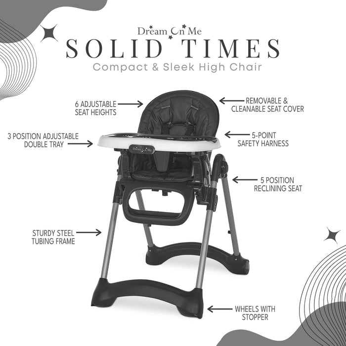 Dream on Me - Dream on Me Solid Times Lightweight Portable Highchair