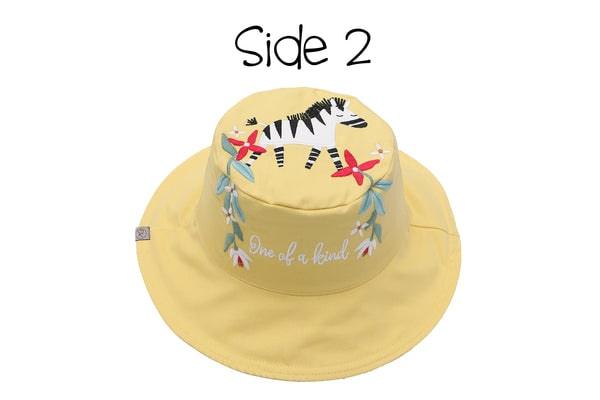 Flapjack Kids - Flapjack Kids UPF50+ Patterned Reversible Sun Hat - Leopard / Zebra