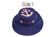 Flapjack Kids - FlapJack Kids UPF50+ Reversible Sun Hat - Anchor / Sailboat