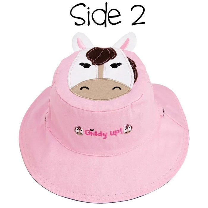 Flapjack Kids - FlapJack Kids UPF50+ Reversible Sun Hat - flapjack-kids-reversable-sun-hat-pony-horse