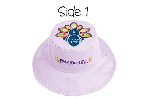 Flapjack Kids - FlapJack Kids UPF50+ Reversible Sun Hat - Peacock / Owl